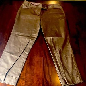 The Limited Brown/Olive Drew Fit Cuffed Capris Pants